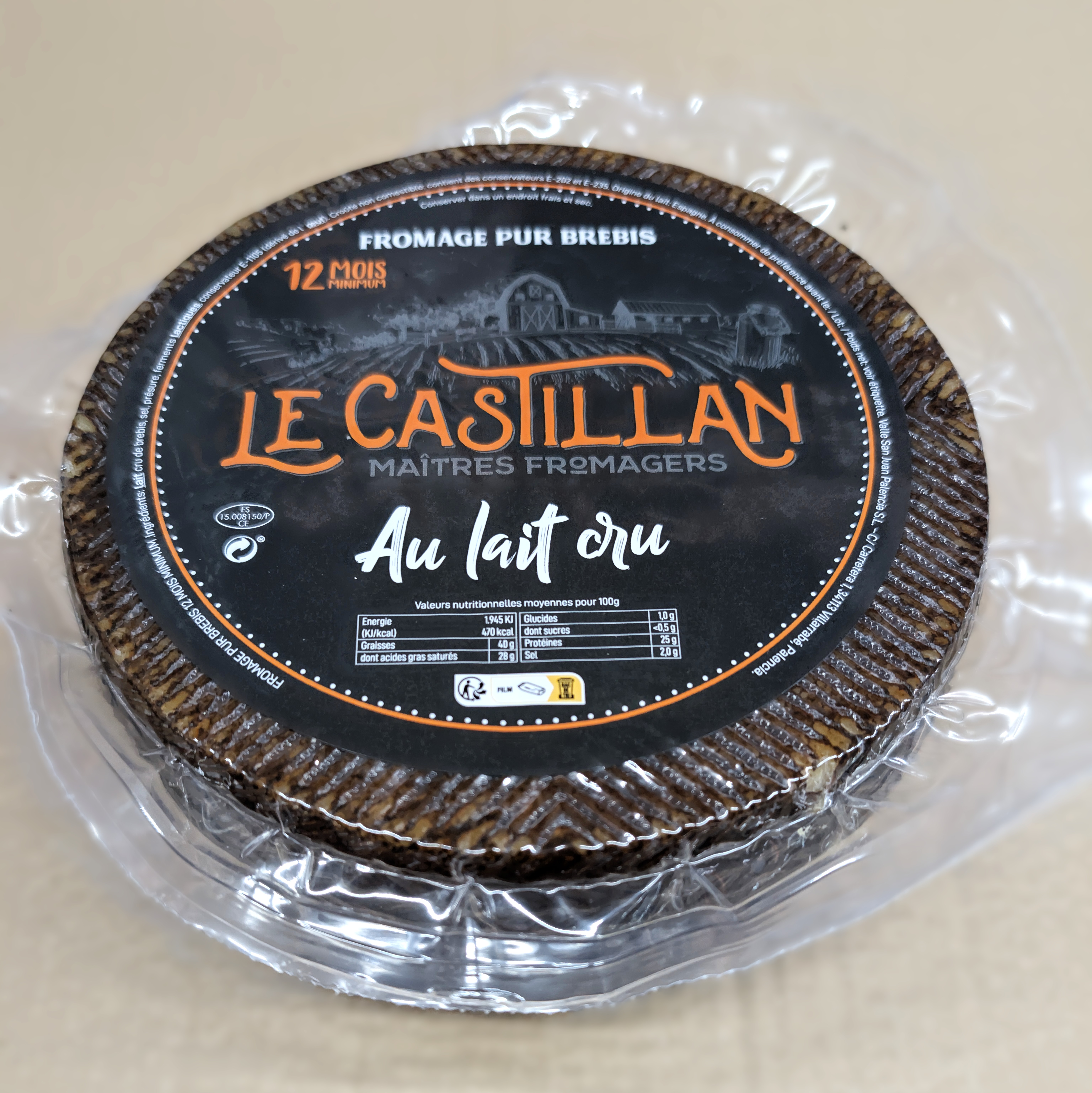FROMAGE BREBIS 12 MOIS LC CASTILLAN
